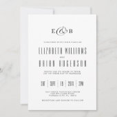 Minimaal wit | Uitnodiging tot weddenschappen (Voorkant)