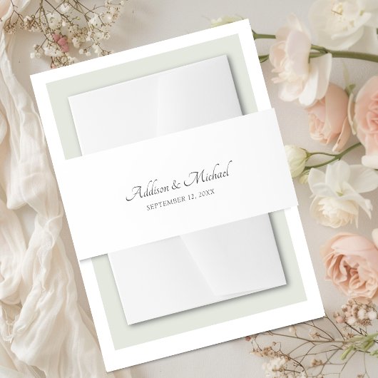 Minimaal wit uitnodigingen wikkel