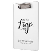 Minimaal Wit & Zwart Bedrijf Custom Logo Klembord (Links)