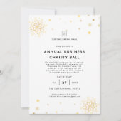 Minimaal Witte Bedrijfs Kerstfeest Fondsenwerving Kaart (Voorkant)