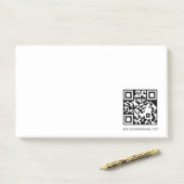 Minimaal Witte QR Aangepaste Tekst Notitie Ontwerp Post-it® Notes (Op bureau)