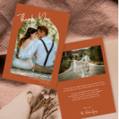 Minimaal woestijnthema terra cotta bedankt uw kaar kaart