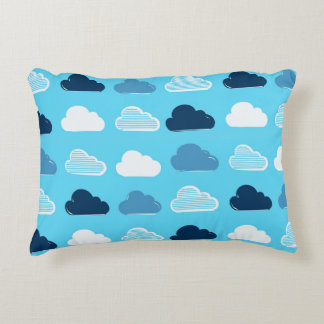 Minimaal Wolkenpatroon – Blauwe Lucht Vibes Accent Kussen