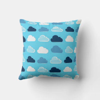 Minimaal Wolkenpatroon – Blauwe Lucht Vibes Kussen