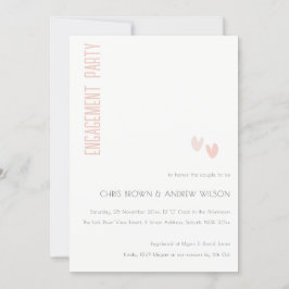 Minimaal zacht elegant duusky roze Verloving Kaart