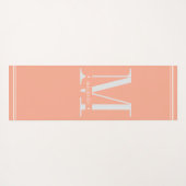 Minimaal zacht perzik- en witmonogram yogamat (Achterkant (horizontaal))