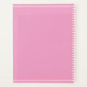 Minimaal Zacht Roze & Wit Monogram Planner (Achterkant)