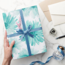 Minimaal Zachte Blauwe Mint Dadelik Waterverf Patr
