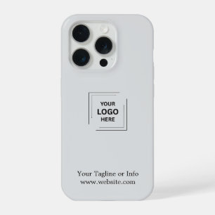 Minimaal zakelijk bedrijfslogo iPhone-hoofdtelefoo iPhone 15 Pro Case