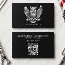 Minimaal Zilveren Uil Professionele Kapper Winkel 