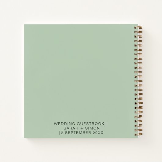 Minimaal zo modern bruiloft gast Notitieboek (Achterkant)