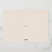 Minimaal zo vriendelijk beige Roos Gold Folie Feestdagenkaart (Achterkant)