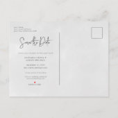 Minimaal Zonnestralen Foto Save the Date Ansichtka Aankondigingskaart (Achterkant)