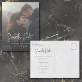 Minimaal Zonnestralen Foto Save the Date Ansichtka Aankondigingskaart