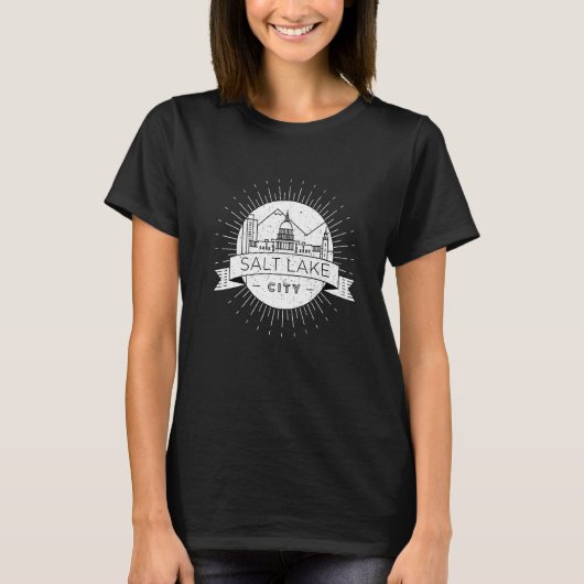 minimaal zout meer City Skyline T-shirt (Voorkant)
