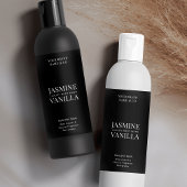 Minimaal Zwart 8 OZ Huidverzorgingsfles Productlab Sparkling Wijnetiket