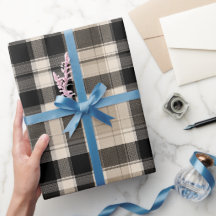Minimaal zwart beige fijn geruit zand plaid patroo