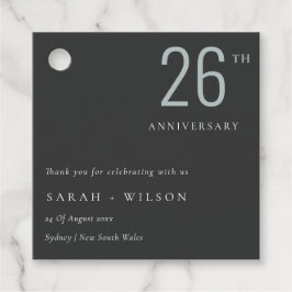 Minimaal zwart blauw elk jaar Jubileum Bedankjes Labels