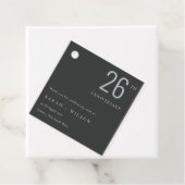 Minimaal zwart blauw elk jaar Jubileum Bedankjes Labels (In situ)