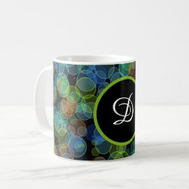 Minimaal zwart Elegant Stijlvol Kleurrijk Polka Do Koffiemok
