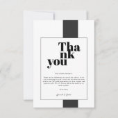 Minimaal zwart en wit bedankkaart (Voorkant)