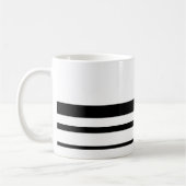 Minimaal zwart en wit, drie strips koffiemok (Links)