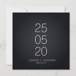 Minimaal zwart en wit eenvoudig geen foto save the date
