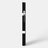 Minimaal zwart en wit geblokkeerd gepersonaliseerd iPhone hoesje (Linkerkant)