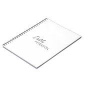 Minimaal Zwart en Wit Modern Notitieboek (Linkerzijde)