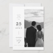 Minimaal Zwart en Wit Napa Valley Save The Date (Voorkant)