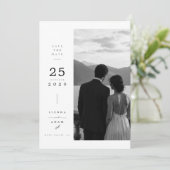 Minimaal Zwart en Wit Napa Valley Save The Date (Staand voorkant)