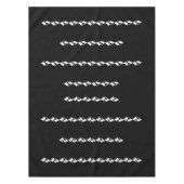 Minimaal zwart en wit tafelkleed (Voorkant)