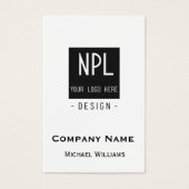 Minimaal, zwart en wit Visitekaartje (Voorkant)