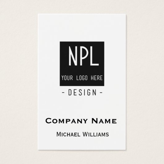 Minimaal, zwart en wit Visitekaartje (Voorkant)