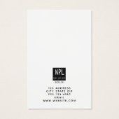 Minimaal, zwart en wit Visitekaartje (Achterkant)