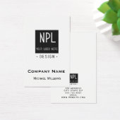 Minimaal, zwart en wit Visitekaartje (Bureau)