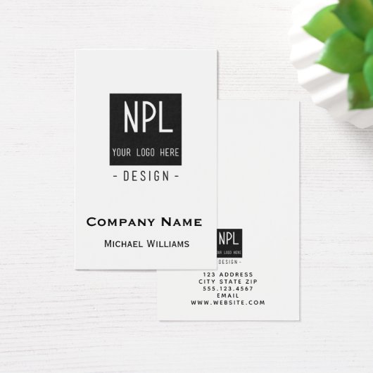 Minimaal, zwart en wit Visitekaartje (Bureau)