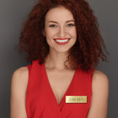 Minimaal Zwart Goud Modern Eenvoudig Professioneel Naamplaatje