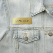 Minimaal Zwart Goud Modern Eenvoudig Professioneel Naamplaatje (In situ)