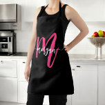 Minimaal zwart Hot Pink Modern Typografisch Monogr Schort<br><div class="desc">Verhoog uw keukenstijl met ons Minimal Hot Pink Modern Typografisch Monogram Schort! Met een strak, minimalistisch ontwerp in vet, heet roze, is dit schort gepersonaliseerd met uw monogram in een modern typografisch lettertype. Perfect voor koken, bakken of grillen, het combineert mode en functie met verstelbare riemen en duurzame stof. Of...</div>