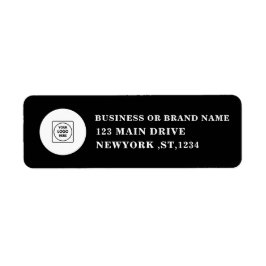 Minimaal zwart kantoorbedrijfsmerkontwerp etiket