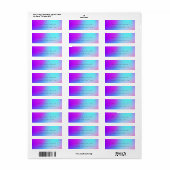 Minimaal zwart ombre roze retouradres labels (Full Sheet)