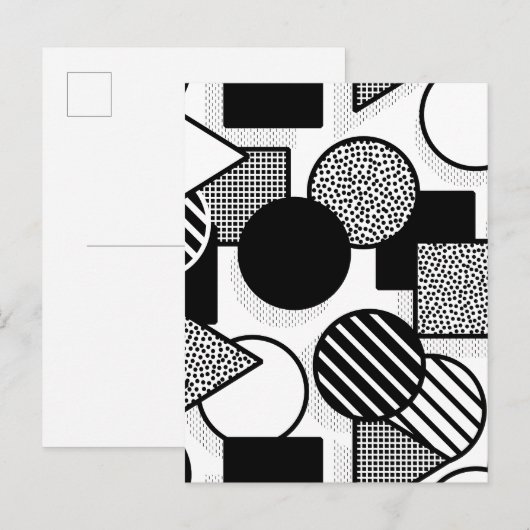 Minimaal zwart ontwerp III Briefkaart (Voorkant / Achterkant)