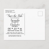 Minimaal Zwart op Wit Bruiloft Bewaar de Datum Fot Briefkaart (Achterkant)