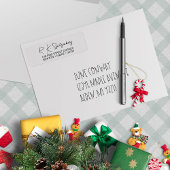 Minimaal zwart Script-adreslabel Etiket