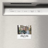 Minimaal Zwart Script Moeder Gevestigd Foto Magneet (Insitu (Vaatwasser))