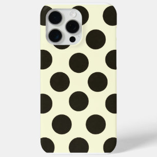 Minimaal zwart stippenpatroon iPhone 15 pro max hoesje