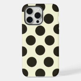 Minimaal zwart stippenpatroon iPhone 15 pro max case