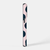 Minimaal zwart stippenpatroon iPhone hoesje (Rechterkant)