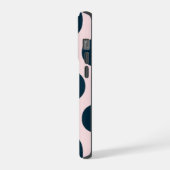 Minimaal zwart stippenpatroon iPhone hoesje (Linkerkant)